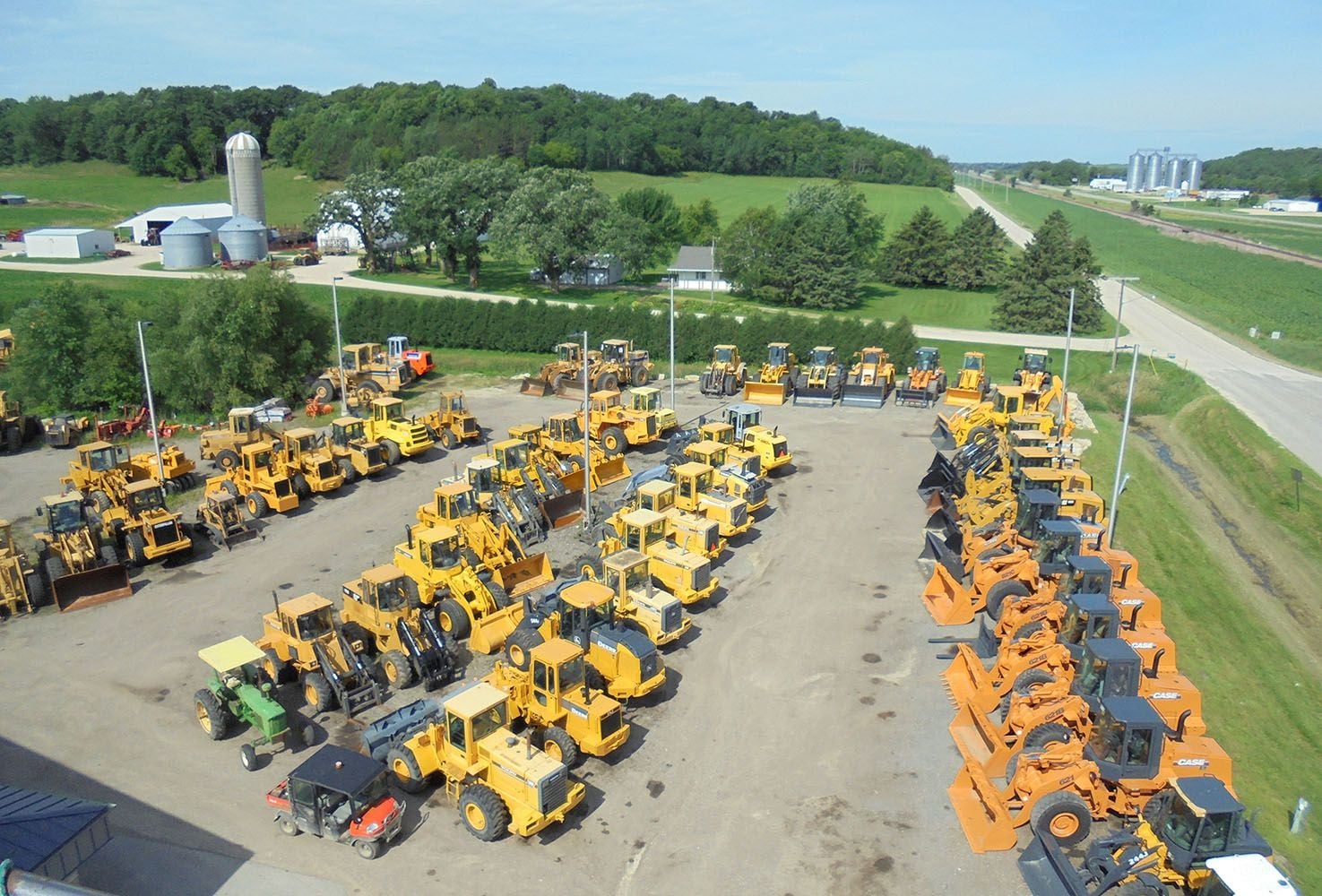 Midwest Equipment Aerial Photo of Loader Inventory