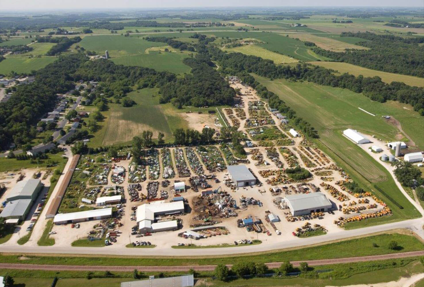 Aerial Photo of Midwest Equipment in St. Charles, MN
