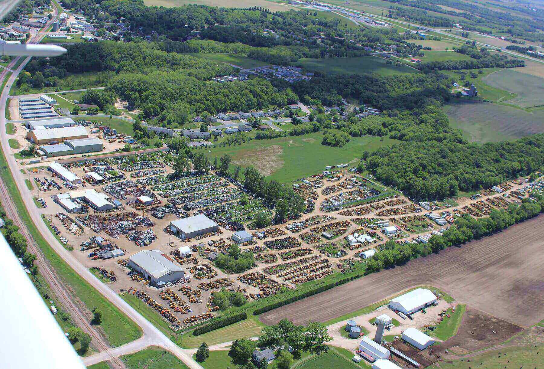 Aerial Photo of Midwest Equipment in St. Charles, MN