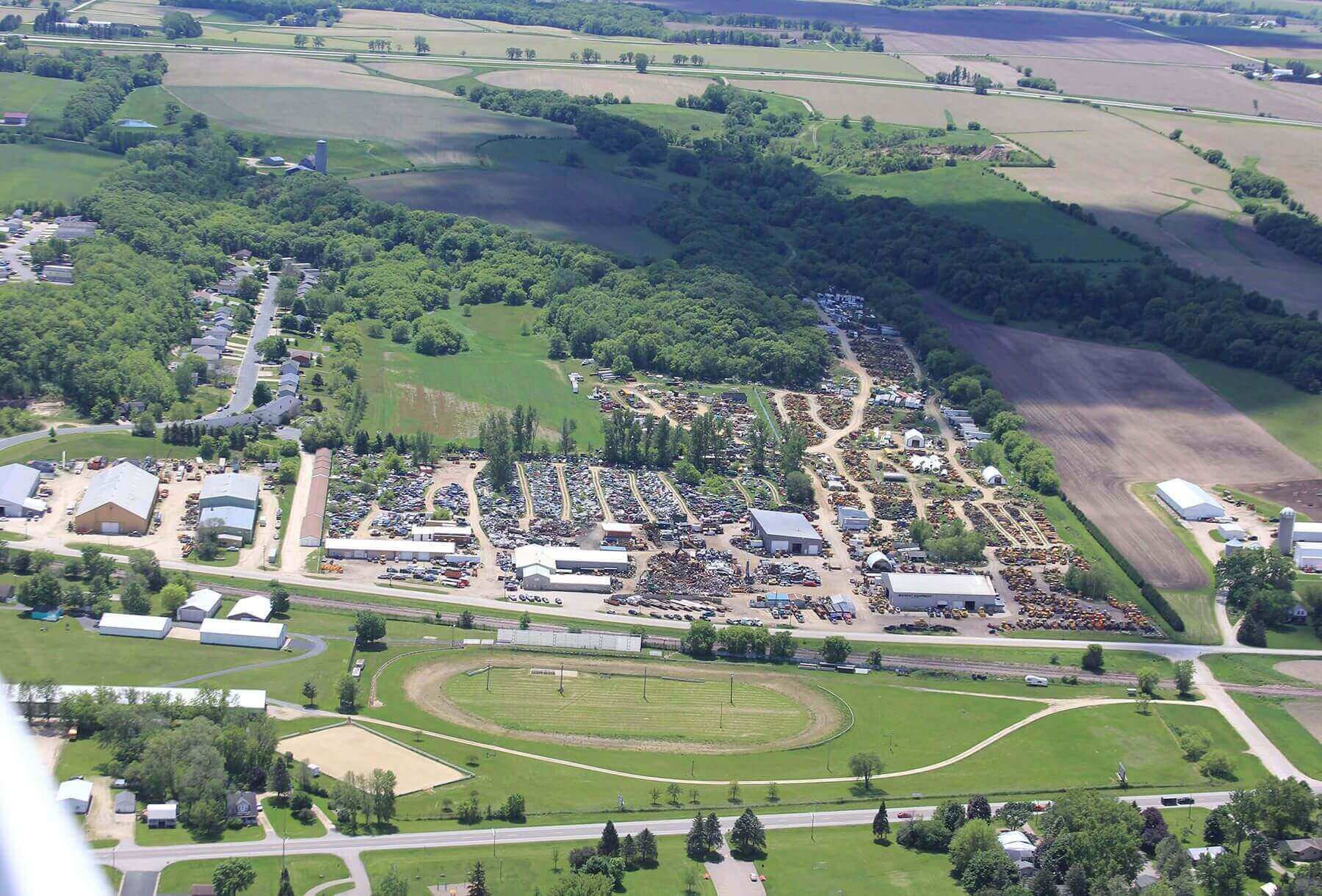 Aerial Photo of Midwest Equipment in St. Charles, MN